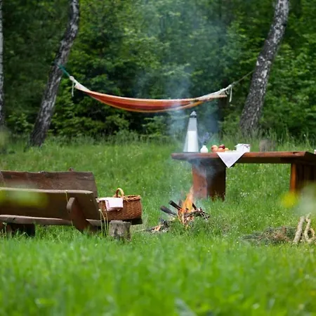 Survivalowa Chata W Lesie Bukowsko Exterior foto